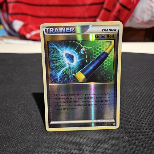 Good Rod HGSS Unfesshed Pokemon TCG Reverse Holo Trainer Karte #76/95