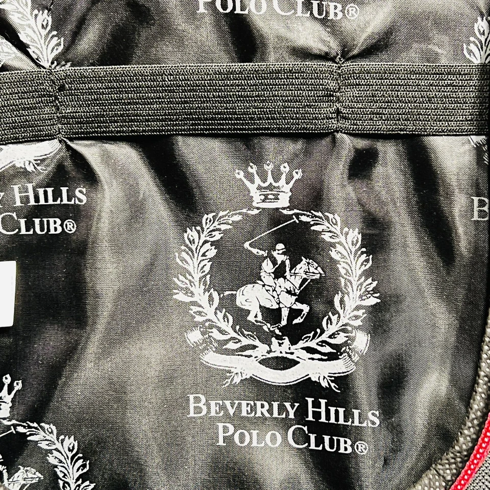 beverly hills polo club the pale rider toiletry bag 10” Black Red - Image 4 of 4