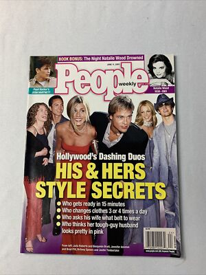 People Weekly Magazine June 2001 Jennifer Aniston, Brad Pitt
