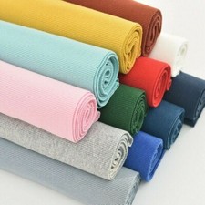 Solid Stretch Knit Cuff Waistband Leg Arms Rib Trim Jersey Ribbed Fabric