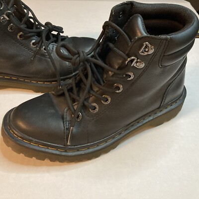 Martens Faora Mid Top Black Leather Boot Women Size US