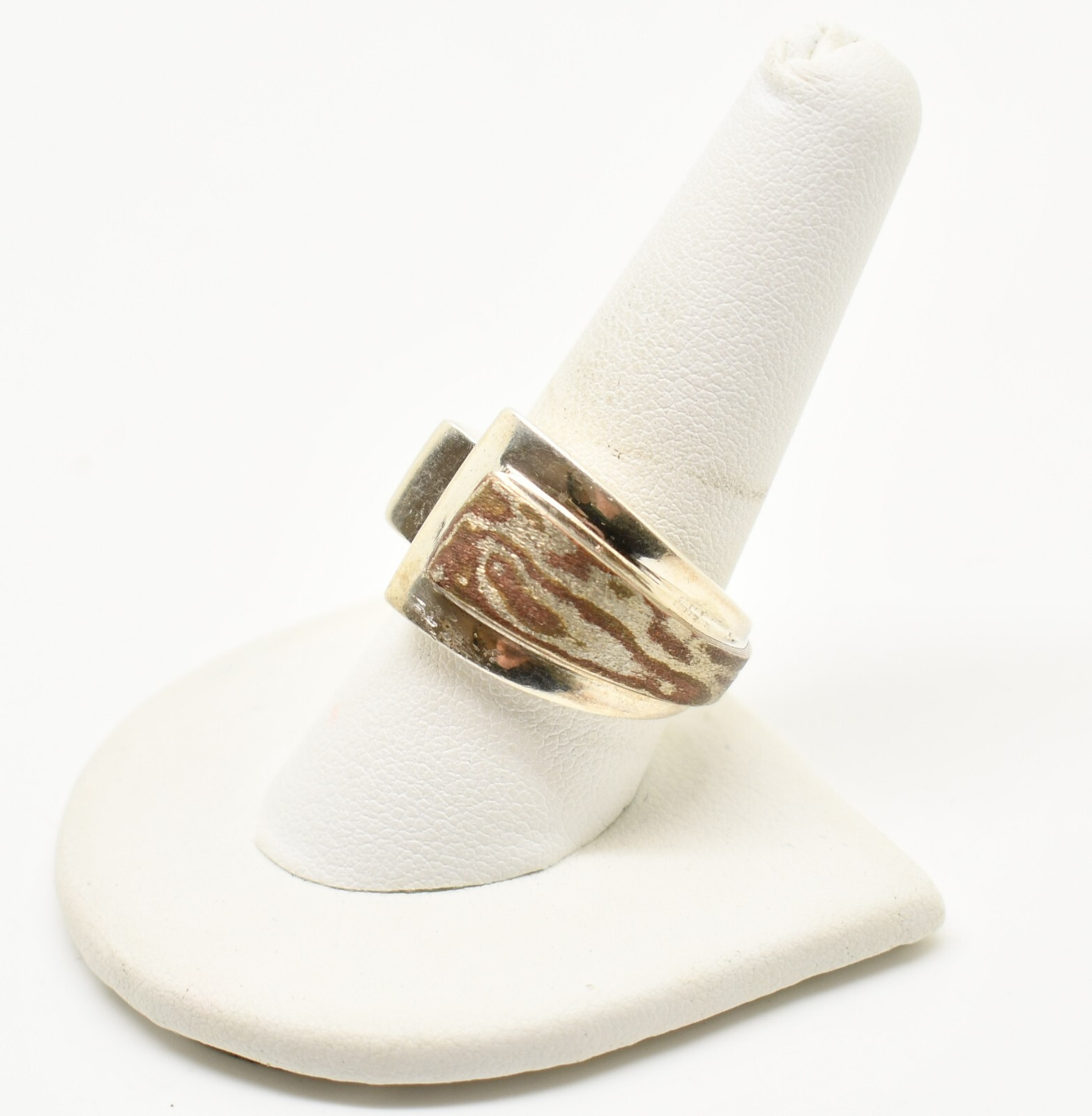 Sterling Silver Unique Pattern Design Ring 9.25#F… - image 3