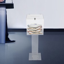 Acrylic Suggestion Box, Acrylic Donation Box, Clear Box for Donation & Ballot