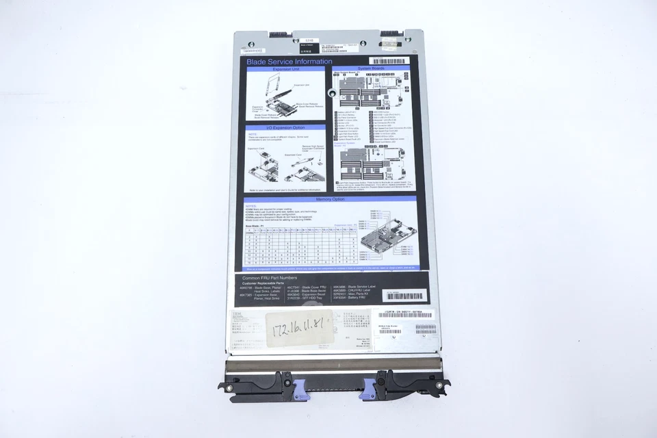 IBM 44M1501 Blade Server – 46J6699 POWER7 3.3GHz CPU – 64GB RAM – No HDD - Image 2 of 4