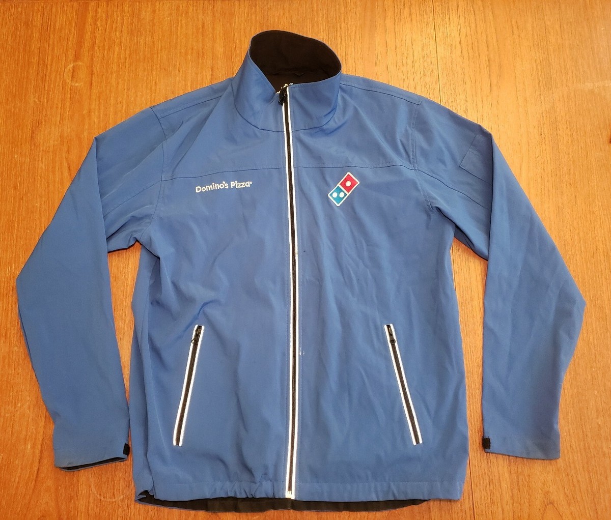 Dominos Pizza Delivery Employee Jacket Mens Medium Blue Full Zip