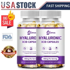 2Packs Hyaluronic Acid 850mg Capsules - Support Anti-Aging,Skin & Joint Health