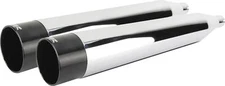Two Brothers Racing Dual Slip-Ons Chrome, Black Tip 005-4380499D