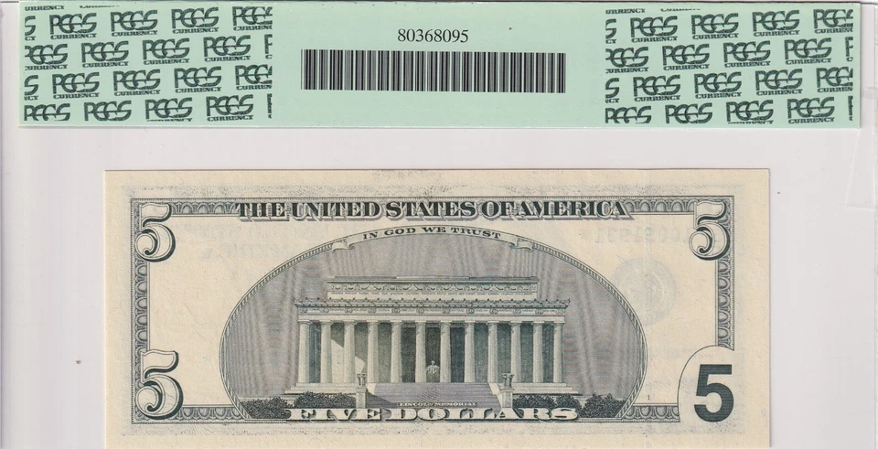 United States Of America, 5 Dollars, 1999, UNC, Fr.1987,  (Star / Replacement ) - Image 2 of 2