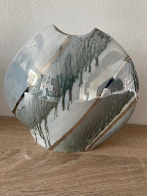 Tolle handgemachte Vase von Tettau Bavaria First Class Design by Hand Markefka G