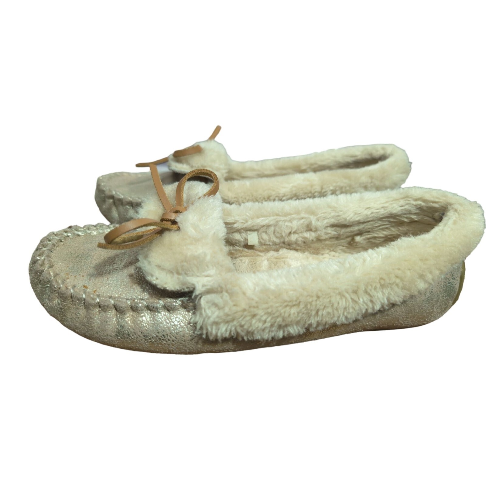 PANTOFOLA D’ORO Ciabatte mocassino Lucky Brand donna 7 oro slip on foderate in pelliccia sintetica Aleya