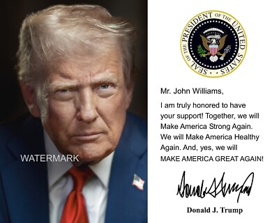 Personalized Donald Trump 2nd Term Your Name Custom Message 8 x 10 Photo Picture