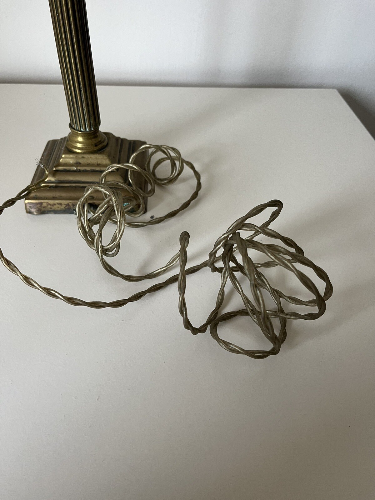 Vintage Brass Corinthian Column Table Lamp eBay