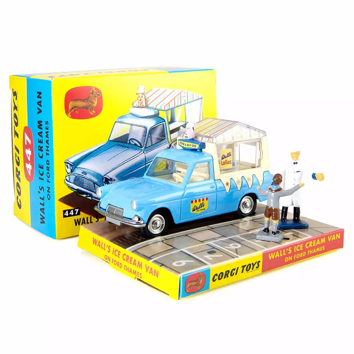 Fourgon à glaces Ford Thames Wall Corgi CD54321032 avec figurines miniatures 1:43