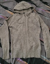 Mädchen Damen Strauss Strickjacke  Gr. S Langarm 80% Wolle Grau