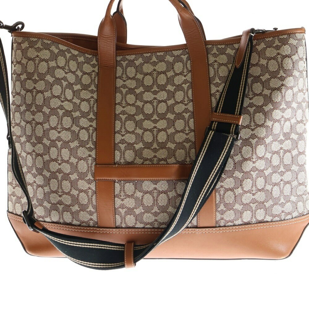 COACH Toby Turnlock 2WAY Handbag Tote CG206 Jacquard Leather Patch A-260113-13 thumbnail 8