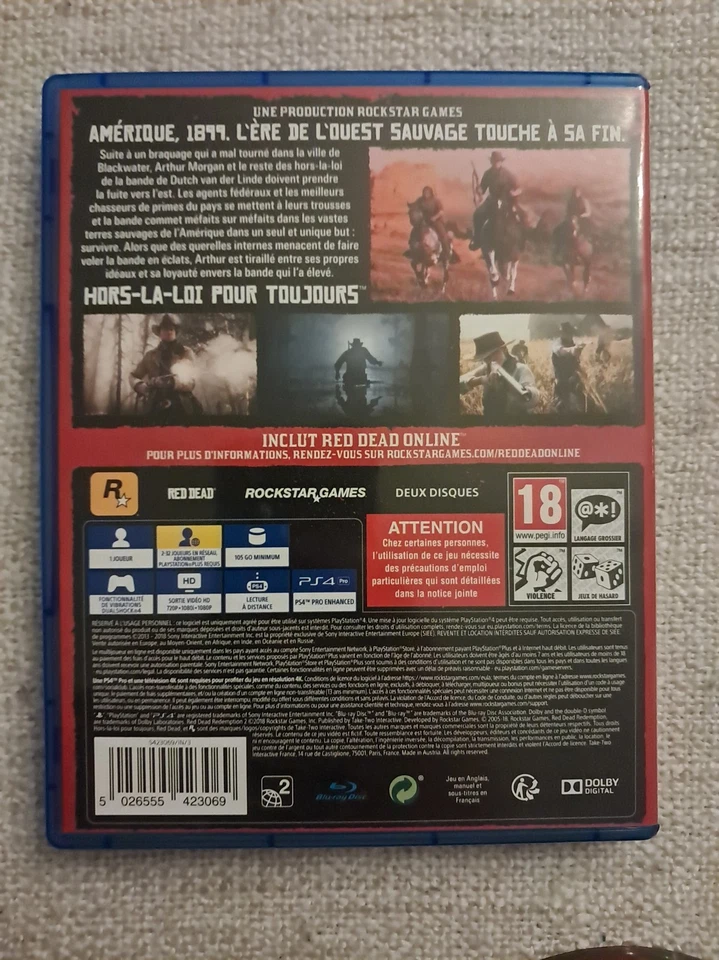 PS4 Red Dead Redemption 2, photo 2 sur 2