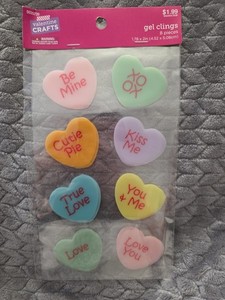 Valentine Crafts Gel Clings 8 Count Valentines Day Crafts New In Package
