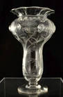 Early Steuben 12 Inch Tall Floral Engraved Art Nouveau Footed Vase Carder 1910