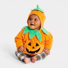 Infant 0-6MO Pumpkin Halloween Costume Pullover - Hyde and EEK Boutique