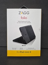 ZAGG Folio iPad Mini 4 Bluetooth Tablet Keyboard  Case: Black