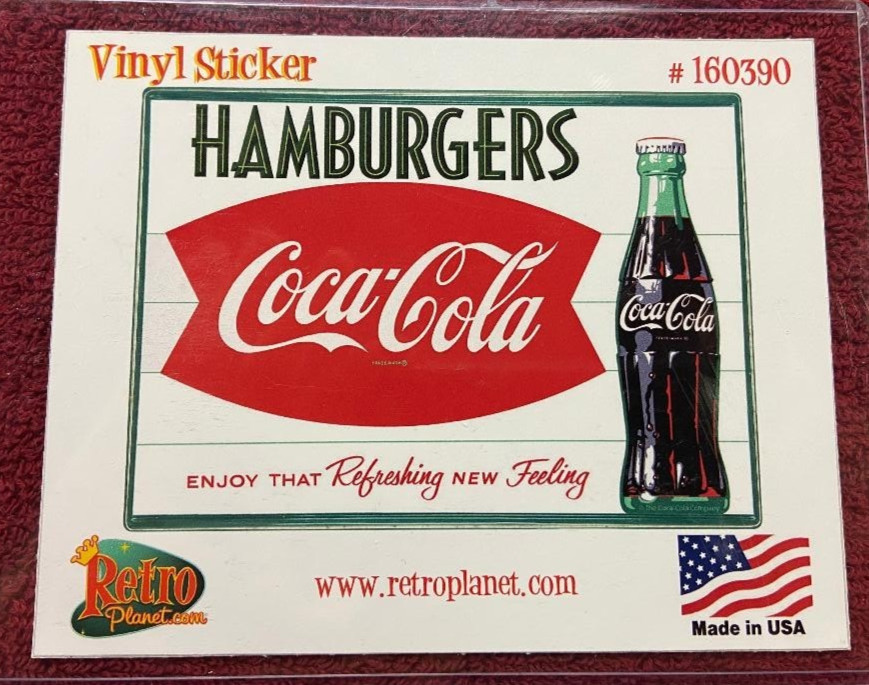 Vintage Retro Coca Cola Original Vinyl Sticker 4.75