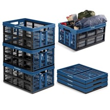 CleverMade Crates Collapsible 45L 3 Pack Ocean