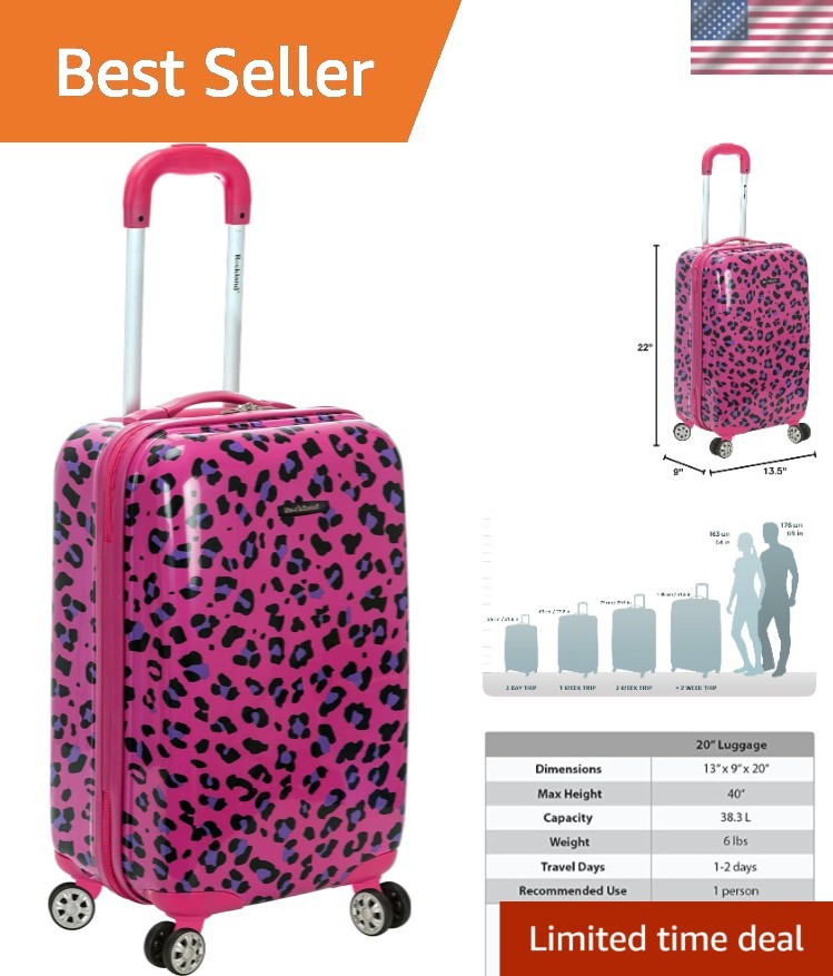 High-Capacity 20-Inch Water-Resistant Spinner Carry-On - Mag