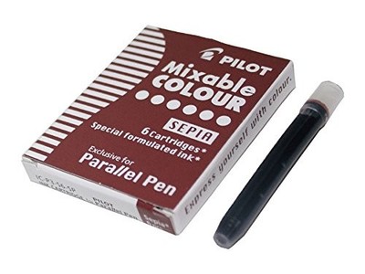 PILOT Tintenpatronen für Füllhalter Parallel Pen sepia (6 Patronen)