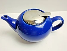 Blue Diffuser 2 Cup Tea Pot Ceramic with Flip Lid by Certified International