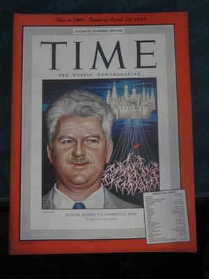 Time Magazine April 1949 Eugene Dennis US Communist Boss No Label Newsstand