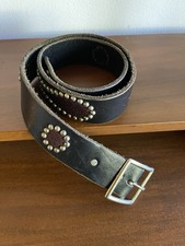 Rare Vintage THC/Self Edge Leather Stingray Studded Belt/M