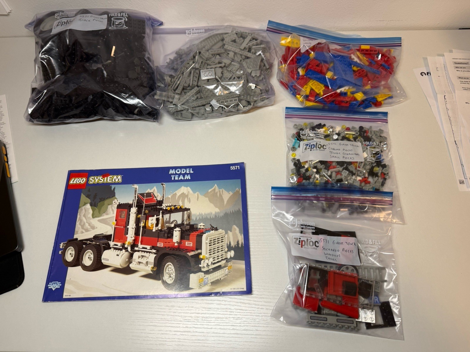 LEGO 5571 Model Team Giant Truck “Black cat” 100% COMPLETE + INSTRUCTIONS NO BOX