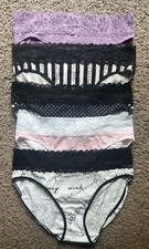 NWOT Victoria  s Secret Cotton High Leg Brief Lace Waist Panties Lot Of 5 Size XL