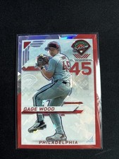 2025 Panini Prospect Edition Gage Wood Red Ice Prizm #198 Philadelphia Phillies