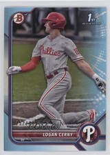 2022 Bowman Prospects Sky Blue Border 252/499 Logan Cerny #BP-120 fm0