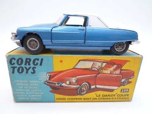 VINTAGE CORGI TOYS 259 LE DANDY CITROEN DS COUPE IN ORIGINAL BOX 1966-69