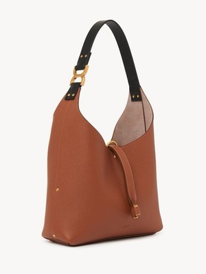 Chloé Marcie Large Hobo Bag Caramel Grained Leather Old Money Style