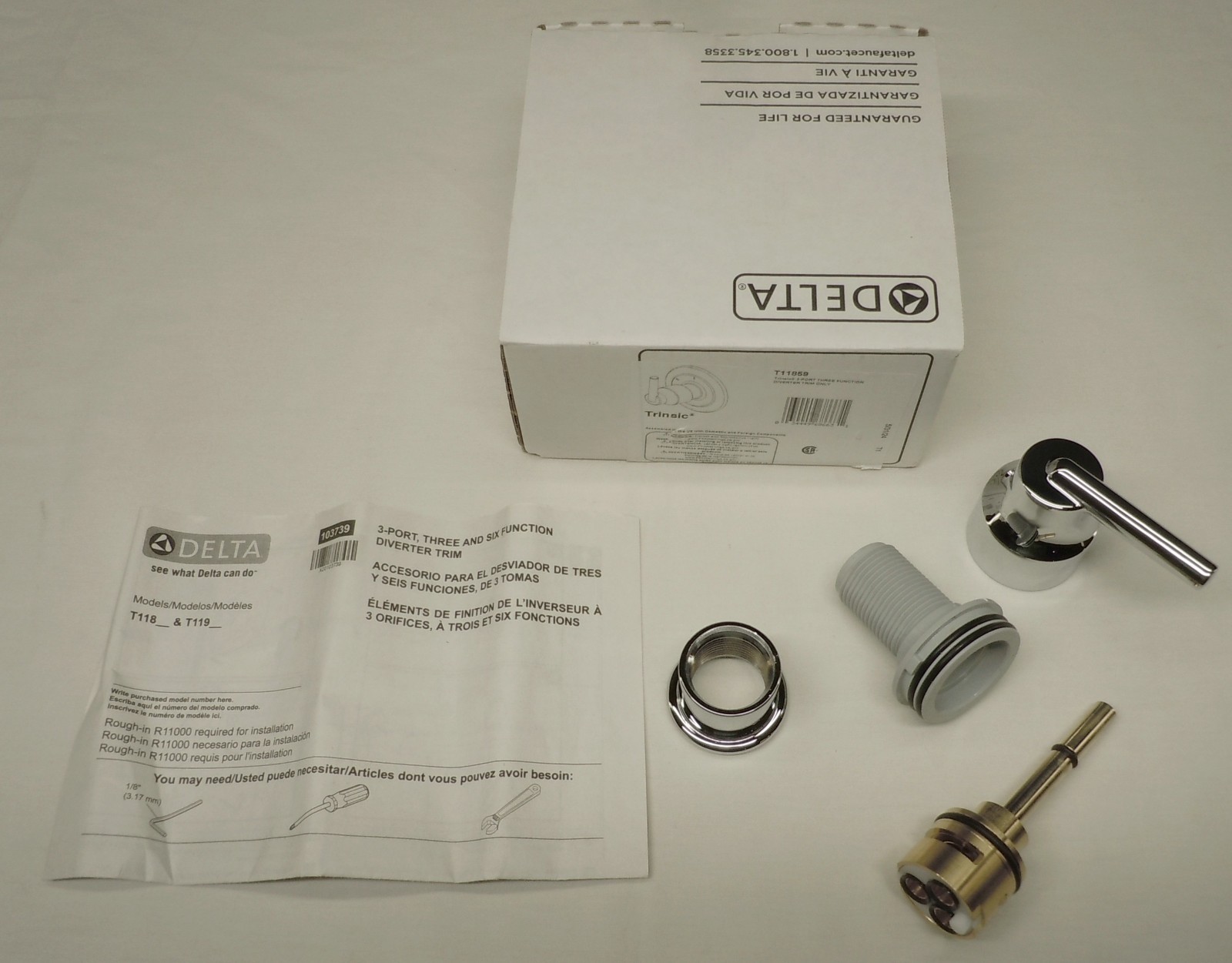 DELTA Trinsic 3 Port Three Function Shower Diverter Control 