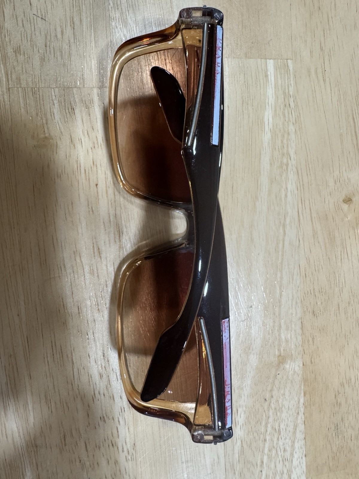 Prada Rectangular Sunglasses Brown Gradient Lense… - image 2