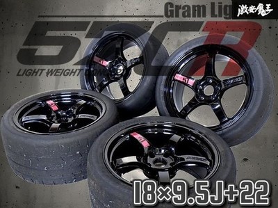 RAYS GRAM LIGHTS 57CR Wheels Rims 18 inch 9.5J +22 PCD114.3 5H NO TIRES