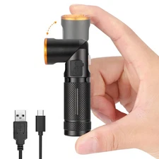 600 Lumens Pocket Flashlight, 90 Degree Tactical Pen Light with Magnet, Type-...