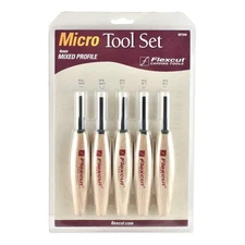 Flexcut Micro Mixed Profile 5 Pc Set – 4mm (MT940) Wood Carving Tools