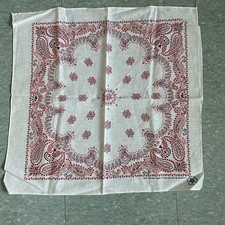 VTG Wamcraft Paisley Red White Blue Bandana Cotton USA Made RN 14193 NWOT