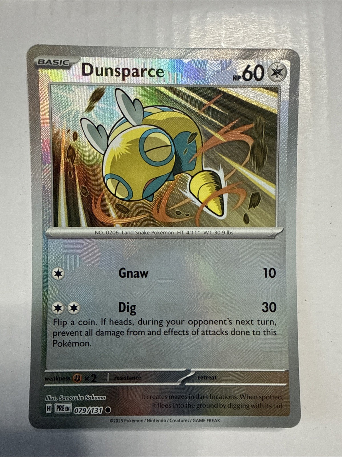 Dunsparce 90/122 Uncommon BREAKpoint Pokemon Reverse Holo Lightly Played