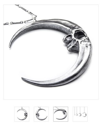 Blood Milk Jewels Visions Eagle Talon Crescent Moon Necklace See Pics