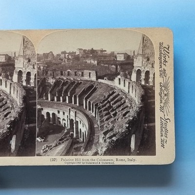 Rom Stereoview um 1897 Echtfoto Italien Palatin aus dem Kolosseum