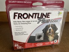 New Frontline Plus for Extra Large Dogs 89-132 Lbs 3 Doses Genuine EPA Approved