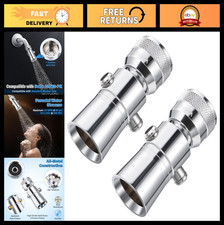 2-Setting Pivoting Shower Head with Shut Off Valve - Water Saving 2.5 GPM Chrome