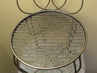 Vintage Metal MCM Hollywood Regency Low Back Vanity Boudoir Stool — photo 9