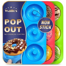 Walfos Non-Stick Donut Pan For Baking-Silicone Doughnut Mold, BPA FREE, Just Pop